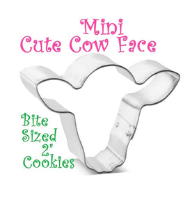 mini cute cow face cookie cutter