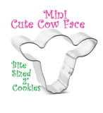 mini cute cow face cookie cutter