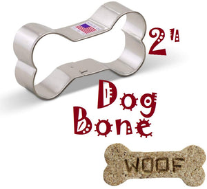 small 2" dog bone cookie cutter