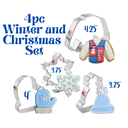 4pc Winter Weather Cookie Cutter Set