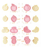 8pc Fruits Cookie Cutter and Stamps Set