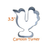 Cartoon Turkey Cookie Cutter, Thanksgiving Baking Ideas, Made in The USA