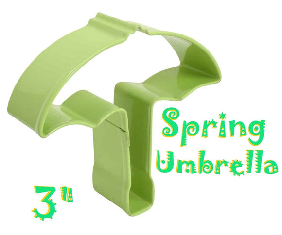 green coated steel umbrella cookie cutter