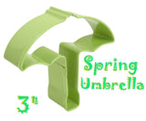 green coated steel umbrella cookie cutter