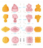 8pc Happy Birthday Cookie Cutter and Stamps Set