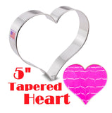 huge tapered heart cookie cutter