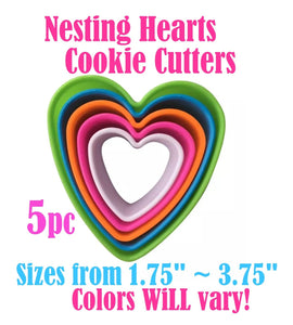 nesting hearts biscuit cookie cutters