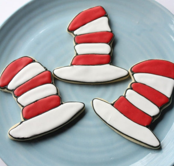 Cat in the Hat Floppy Hat Cookie Cutter, Choose Your Size, Made In The USA