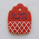 Christmas Gift Tag Cookie Cutter, Holiday Baking