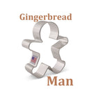 3pc Gingerbread Man Cookie Cutter Set, Gingerbread Boy for Christmas Baking, Ann Clark