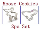 2pc Adorable Moose Cookie Cutter Set, Ann Clark Animal Shapes