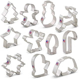 11pc Christmas Cookie Cutter Set, Holiday Cookie Cutters by Ann Clark