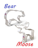 animal cookie cutter set with bear and moose 