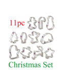 11pc Christmas Cookie Cutter Set, Holiday Cookie Cutters by Ann Clark