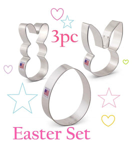 easter bunnies and easter egg cookie cutters