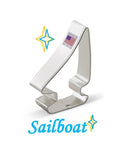 sailboat cookie cutter made by Ann Clark