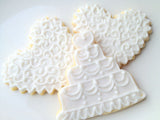 Wedding Cake with Heart Cookie Cutter, Ann Clark Wedding Shapes