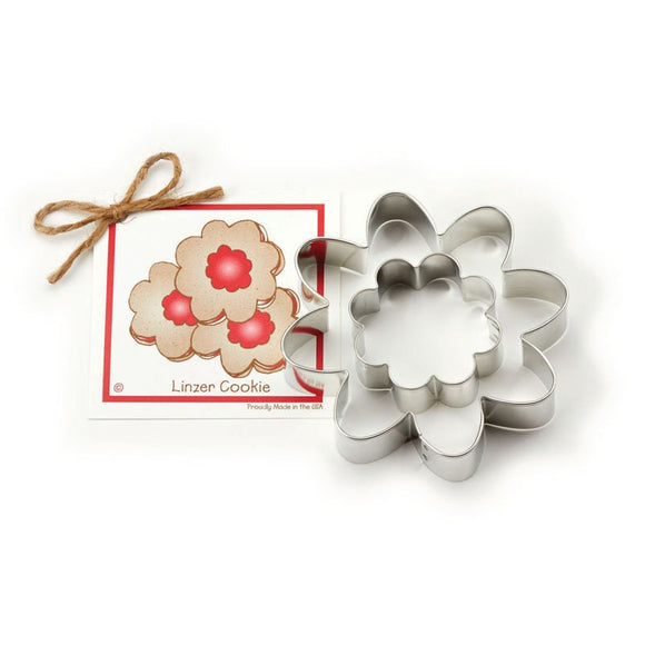 Linzer Cookies 2pc Set, Linzer Flower Cookie Cutters