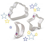 cute cloud  moon and star cookie cutter set