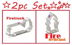 fire hydrant and fire truck cookie cutter set