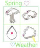 spring showers weather cookie cutter set