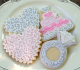 Wedding Cake with Heart Cookie Cutter, Ann Clark Wedding Shapes