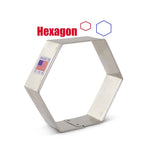 3.5" Hexagon Cookie Cutter, Honeycomb Geometric Shape, Ann Clark