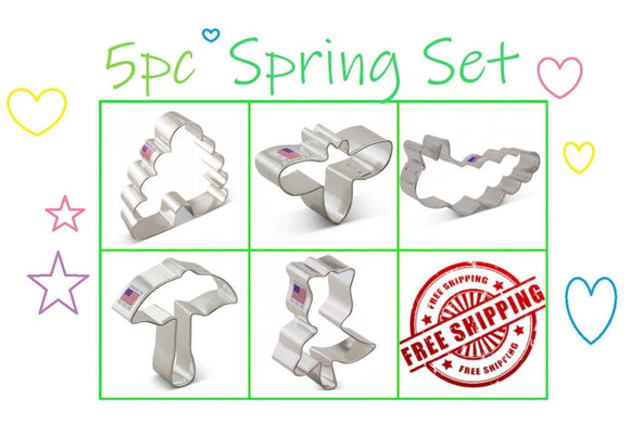 spring cookie cutters bee caterpillar and flowers