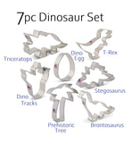 7 piece dinosaur cookie cutter set