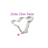 Cute Cow Face Cookie Cutter, Ann Clark Farm Animal Shape