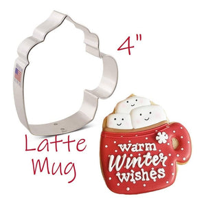 latte mug or hot chocolate cookie cutter