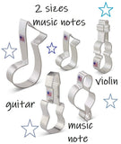 5 piece music lover's cookie cutter set