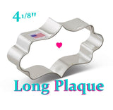 long plaque cookie cutter for messages