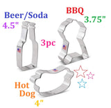 summer barbeque picnic cookie cutter