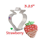 strawberry cookie cutter and decorating ideas