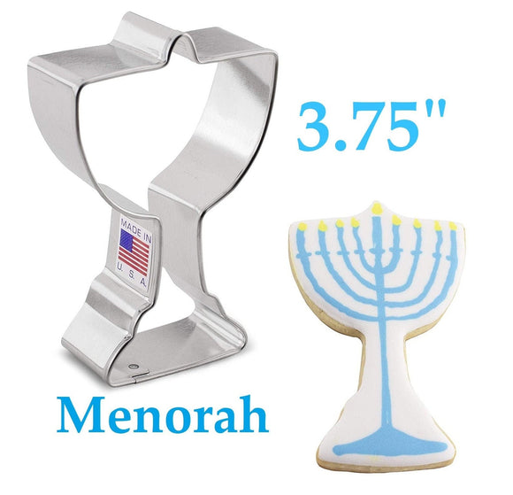 menorah cookie cutter for Hannukah