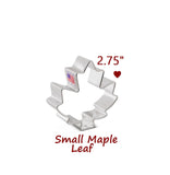 Small Maple Leaf Cookie Cutter, Ann Clark Fall Autumn Baking