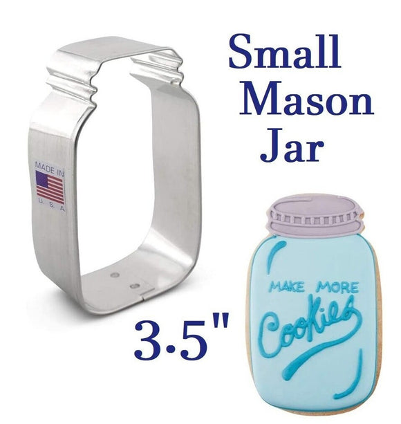 Small Mason Jar Cookie Cutter, Vintage Ball Jar Shape, Ann Clark