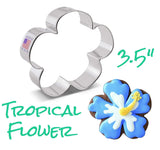 tropical hibiscus plumeria flower cookie cutter