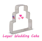 Layered Wedding Cake Cookie Cutter, Fancy Birthday Cake Shape, Ann Clark