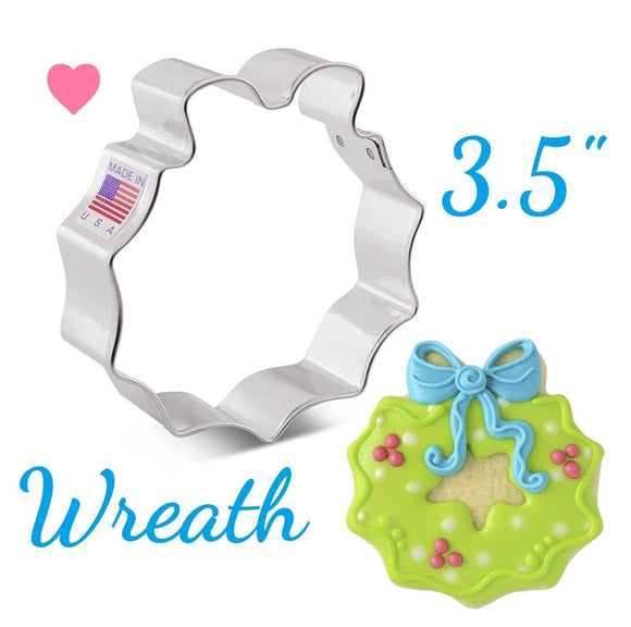 Christmas wreath cookie cutter