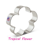 Tropical Flower Cookie Cutter, Hawaiian Plumeria Hibiscus, Ann Clark