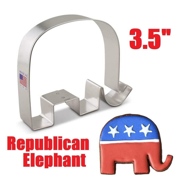 republican elephant shape cookie cutter