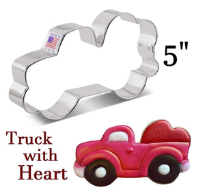 pickup truck with a heart in the back cookie cutter