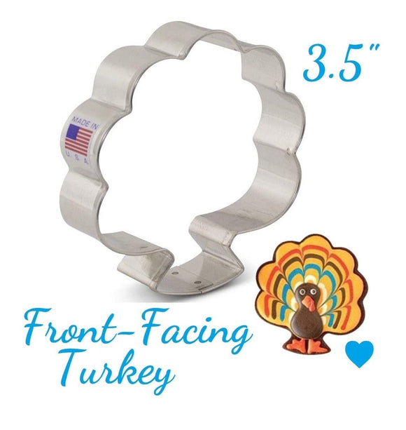 forward facing turkey thanksgiving cookie cutter