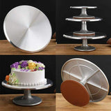 Rotating Cake Stand for Cake Decorating, Revolving Metal Cake Turntable, FREE USA SHiPPiNG