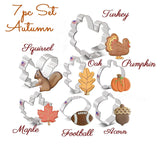 7 piece autumn cookie cutter set