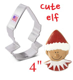 cute elf face cookie cutter for Christmas