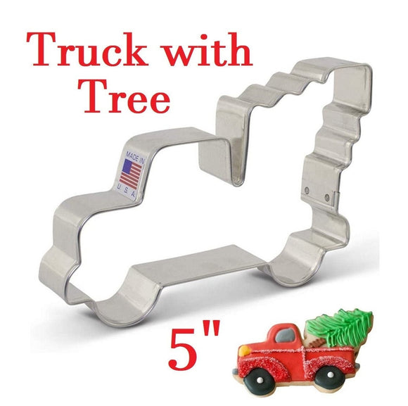 truck with christmas tree cookie cutter