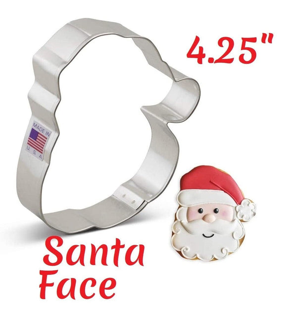 Santa Face Cookie Cutter, Santa Claus, Ann Clark Christmas Baking